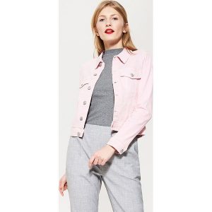 Kurtki: Krótka kurtka z denimu – Różowy