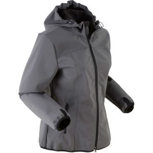 Kurtki: Kurtka softshell z kapturem bonprix szary