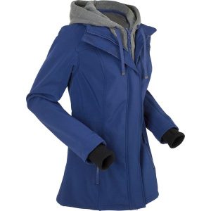 Kurtki: Długa kurtka softshell 2 w 1 bonprix kobaltowy