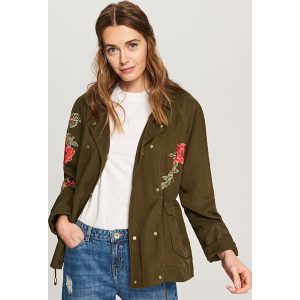 Kurtki: Kurtka cargo z naszywkami – Khaki