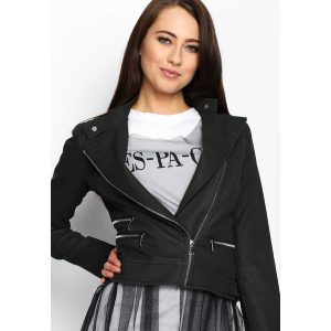Kurtki: Szara Ramoneska Pure Fashion