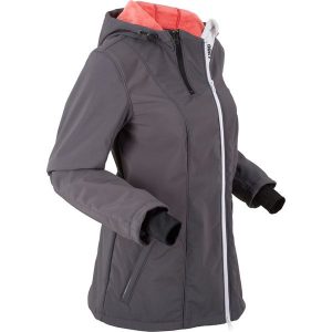 Kurtki: Kurtka softshell bonprix szary łupkowy