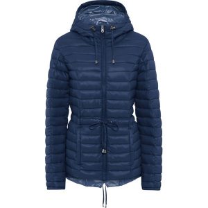 Kurtki: Lekka kurtka parka pikowana bonprix nocny niebieski – dymny niebieski