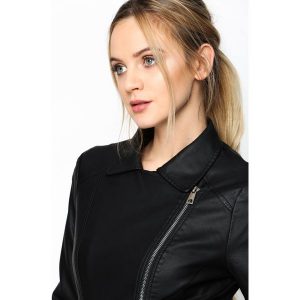 Kurtki: Czarna Ramoneska Movemental