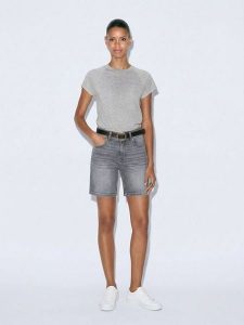 LTB Szorty dżinsowe "Becky" w kolorze szarym rozmiar: S. Szare szorty LTB, z aplikacjami, klasyczne, z podwyższonym stanem. Za 100,99 zł.