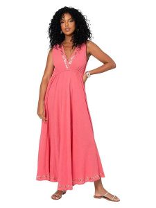 Aller Simplement Sukienka w kolorze różowym rozmiar: 34-40. Różowe sukienki Aller Simplement, bez wzorów, z bawełny, bez kołnierzyka, bez ramiączek, maxi. Za 100,99 zł.