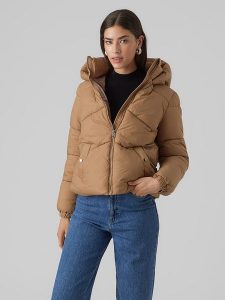 Vero Moda Kurtka pikowana w kolorze jasnobrązowym rozmiar: L. Brązowe kurtki Vero Moda, l, bez wzorów, bez kaptura. Za 100,99 zł.