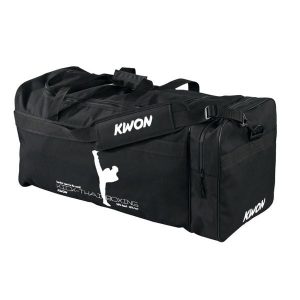Torba sportowa Kick-thaiboxing Kwon. Czarne torby podróżne i sportowe KWON, bez wzorów, z nylonu, na ramię, duże. Za 159,00 zł.