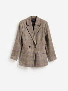 Marynarka z wełną - wielobarwny. Marynarki i żakiety Reserved, l, bez wzorów, z tkaniny. Za 299,99 zł.