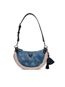 Guess Torebka Katie HWDL22 53180 Niebieski. Niebieskie torebki klasyczne Guess, z aplikacjami, z materiału, bez dodatków. Za 494,99 zł.