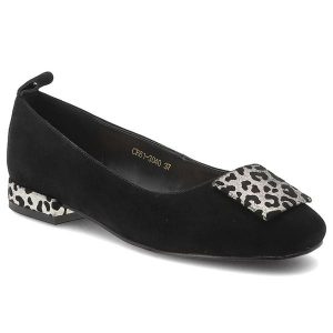 Czółenka damskie S.Barski, cholewka ze skóry naturalnej zamszowej wsuwany fason zabudowany przód, czarne, CR61-3040. Czarne czółenka S.BARSKI, bez wzorów, ze skóry, bez obcasa, na obcasie, bez zapięcia. Za 289,00 zł.