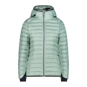 Kurtka ocieplana damska CMP 35Z2756 Fix Hood. Zielone kurtki CMP, bez wzorów, bez kaptura. Za 439,99 zł.