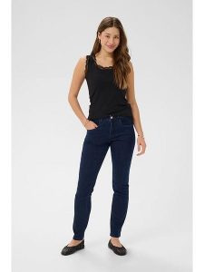 Cream Dżinsy - Slim fit - w kolorze granatowym rozmiar: W31/L32. Niebieskie jeansy Cream, z aplikacjami, ze skóry. Za 119,68 zł.