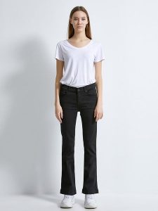 LTB Dżinsy "Fallon" - Flare fit - w kolorze czarnym rozmiar: W29/L34. Czarne jeansy LTB, z aplikacjami. Za 92,21 zł.