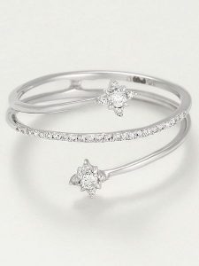DIAMANTA Złoty pierścionek "Etincelle" z diamentami rozmiar: 54. Szare pierścionki DIAMANTA, z diamentem, złote. Za 1 142,10 zł.