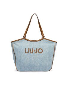 Liu Jo Torebka AA6208 T377A Niebieski. Niebieskie shopper bag Liu Jo, bez wzorów, z materiału, bez dodatków. Za 559,99 zł.
