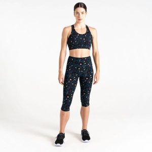 Damskie legginsy sportowe 3/4 Influential. Zielone legginsy Dare 2b, bez wzorów. Za 199,50 zł.