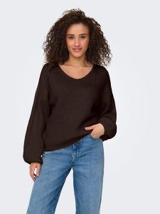 JDY Sweter w kolorze brązowym rozmiar: S. Brązowe swetry oversize JDY, s, bez wzorów, bez ramiączek. Za 129,95 zł.