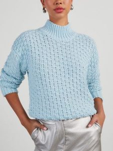 LA Angels Sweter w kolorze błękitnym rozmiar: L. Niebieskie swetry oversize LA Angels, l, bez wzorów, ze splotem, bez ramiączek. Za 171,28 zł.