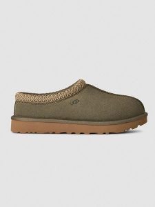 UGG Skórzane kapcie "Tasman II" w kolorze khaki rozmiar: 36. Brązowe kapcie Ugg, bez wzorów, ze skóry. Za 291,93 zł.