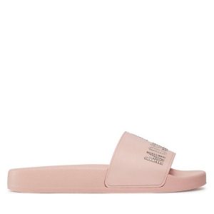 Klapki LOVE MOSCHINO. Czerwone klapki LOVE MOSCHINO, bez wzorów, bez obcasa. Za 449,99 zł.