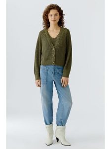 Oui Kardigan w kolorze khaki rozmiar: 42. Brązowe kardigany Oui. Za 166,10 zł.
