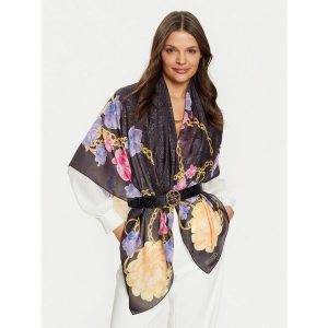 Chusta Guess. Brązowe apaszki i chusty Guess, z aplikacjami. Za 289,99 zł.