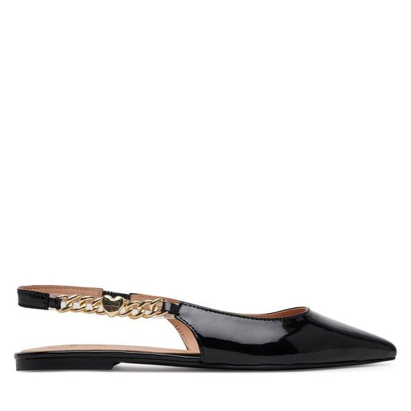 Baleriny LOVE MOSCHINO. Czarne balerinki LOVE MOSCHINO, bez wzorów, bez obcasa, bez zapięcia. Za 459,99 zł.