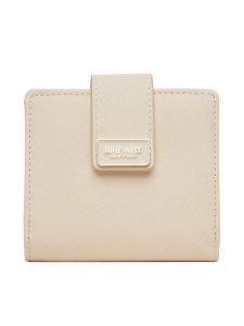 Nine West Portfel CEO-NW-W1-008-SS26 Beżowy. Brązowe portfele Nine West, bez wzorów, z materiału. Za 69,99 zł.