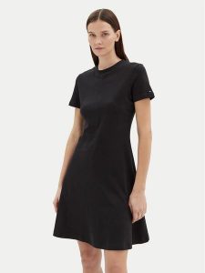 Tommy Hilfiger Sukienka codzienna WW0WW45521 Czarny Regular Fit. Czarne kombinezony TOMMY HILFIGER, s, bez wzorów, z bawełny, bez kołnierzyka, bez ramiączek. Za 249,99 zł.