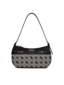 Guess Torebka Melinda HWJP99 02170 Czarny. Czarne torebki klasyczne Guess, z aplikacjami, z materiału, bez dodatków. Za 589,99 zł.