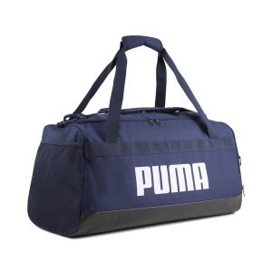 Średnia torba sportowa Challenger 58 l PUMA Navy Blue. Białe torby podróżne i sportowe Puma, bez wzorów, średnie. W wyprzedaży za 119,00 zł.