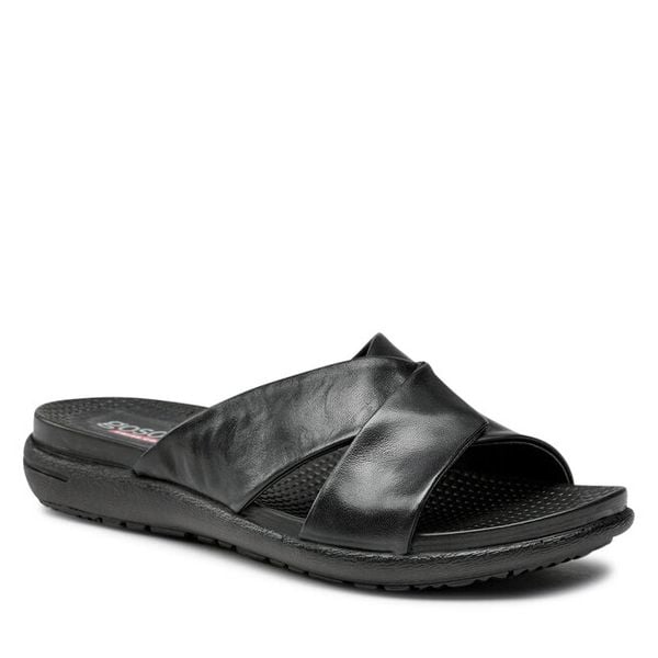 Klapki Go Soft. Czarne klapki Go Soft, bez wzorów, bez obcasa. Za 149,99 zł.