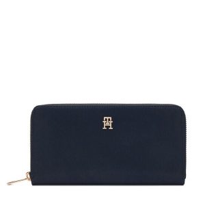 Portfel Tommy Hilfiger. Niebieskie portfele TOMMY HILFIGER, bez wzorów, z nylonu. Za 249,99 zł.