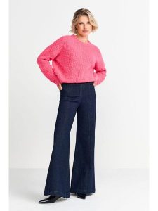 Rich&Royal Sweter w kolorze różowym rozmiar: L. Różowe swetry oversize Rich&Royal, l, bez wzorów, z wełny, bez ramiączek. Za 280,44 zł.