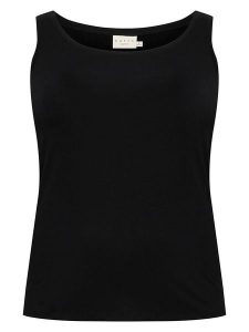 KAFFE curve Top w kolorze czarnym rozmiar: L. Czarne topy KAFFE curve, l, bez wzorów, z wiskozy, klasyczne, bez kołnierzyka, bez ramiączek. Za 65,85 zł.