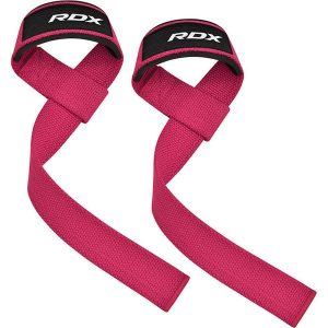 Pasy do podnoszenia W1 - Różowy. Czerwone paski RDX SPORTS, bez wzorów, sportowe. Za 252,90 zł.