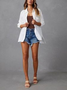 Milan Kiss Koszula w kolorze białym rozmiar: M. Białe koszule Milan Kiss, m, bez wzorów, z bawełny, bez kołnierzyka, bez ramiączek. Za 130,99 zł.