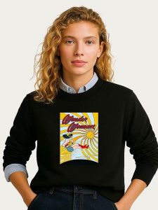 WOOOP Bluza "Wonder Woman Flying" w kolorze czarnym rozmiar: XXL. Czarne bluzy Wooop, xxl, bez wzorów, bez kaptura. Za 108,99 zł.