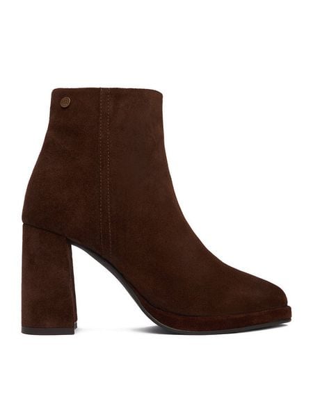 Beverly Hills Polo Club Botki CEO-WI44-LAUREN-02 Brązowy. Brązowe botki Beverly Hills Polo Club, bez wzorów, ze skóry, bez obcasa, na słupku, bez zapięcia. Za 309,99 zł.