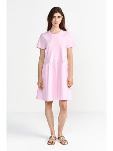 Rich & Royal Sukienka w kolorze jasnoróżowym rozmiar: XL. Różowe sukienki Rich & Royal, xl, bez wzorów, z bawełny, bez kołnierzyka, bez ramiączek, mini, rozkloszowane. Za 139,95 zł.