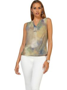 WITT WEIDEN Top w kolorze beżowym rozmiar: 44. Brązowe topy WITT WEIDEN, bez wzorów, bez kołnierzyka, bez ramiączek. Za 52,67 zł.