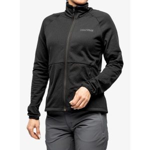 Bluza polarowa damska Marmot Leconte Fleece Jacket. Czarne bluzy Marmot, na zimę, s, bez wzorów, z polaru, bez kaptura. Za 209,99 zł.