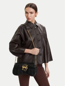 Just Cavalli Torebka 80RA4BA1 ZSD90 Czarny. Czarne torebki klasyczne Just Cavalli, bez wzorów, ze skóry, bez dodatków. Za 599,99 zł.
