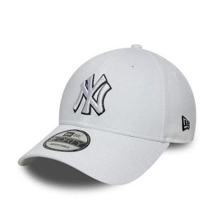 Czapka z daszkiem New Era New York Yankees Outline 9FORTY. Szare czapki New Era, bez wzorów, z bawełny, klasyczne. Za 126,50 zł.