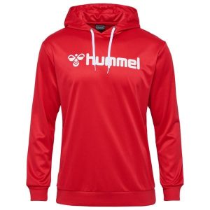 Bluza z kapturem Hummel Logo. Czerwone bluzy Hummel, bez wzorów, z kapturem. Za 198,50 zł.