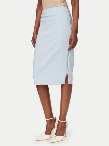 Rinascimento Spódnica ołówkowa CFC0127985003 Błękitny Slim Fit. Niebieskie spódnice Rinascimento, xs, bez wzorów, z syntetyku. Za 379,99 zł.