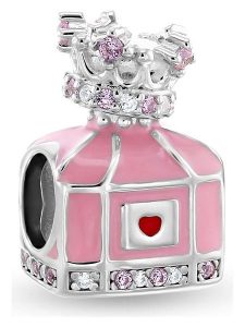 CHARM'S Srebrny charms z cyrkoniami rozmiar: onesize. Różowe zawieszki CHARM'S, z cyrkonią, srebrne. Za 173,99 zł.