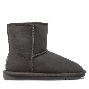 Śniegowce EMU Australia. Szare buty zimowe EMU Australia, bez obcasa, bez zapięcia. Za 749,99 zł.