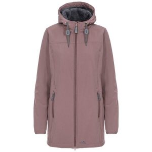Kurtka Z Kapturem Damska, Dłuższa, Wodoodporna. Fioletowe kurtki Trespass, l, bez wzorów, z kapturem. Za 246,99 zł.